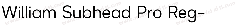 William Subhead Pro Reg字体转换